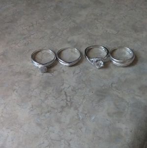 Promise ring and wedding  set ring for her and him